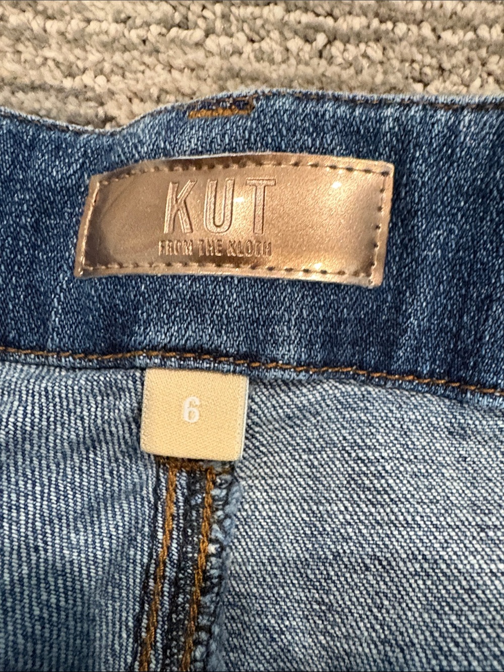 Kut from the Kloth Wide Leg Cropped Jeans - Dark Blue Denim - Picture 4 of 5